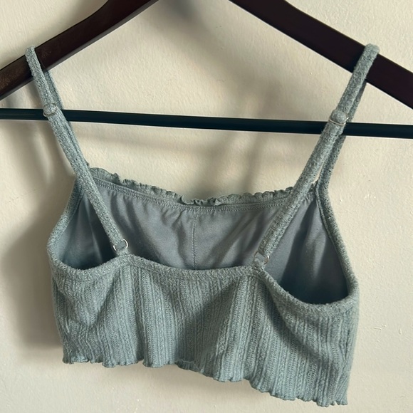 Gilly Hicks from Hollister Textured Knit Lounge Sleep Crop Tank Top Bralette - Picture 2 of 6